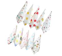 TOYANDONA Pure Cotton Baby Towels and Face Washcloths for Infants, 6-Layer Muslin Fabric, Soft Absorbent Saliva Towels for Newborns and Toddlers, 30x30cm, Mixed Color 10pcs Set Assorted Style