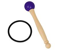 TOYANDONA Purple Rubber and Wood Crystal Singing Bowl Mallet with Rubber Ring, Easy Storage Meditation Accessory for Crystal Bowls, for Creating Ambience