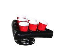 TOYANDONA PVC Inflatable Beer Game Hat Tray Triangular Air Blow Holder for Party Supplies Birthday Wedding Carnival Christmas Fun