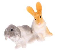 TOYANDONA Rabbit Model Bunny Figurine Farm Animal Toy for Boy Girl's Education Classroom Tabletop Decoration Simulation Animal Model Ornament