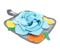 TOYANDONA Rabbit Snuffle Mat for Small Pets, Blue Nose Work Feeding Pad with Hanging Rope, Intelligence for Bunny Training and Stress Relief