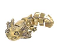 TOYANDONA Realistic Brass Newt Figurine with Movable Joints, Versatile Decoration for Office and Desk, Artistic Simulation Newt Ornament Measuring 9.2x4.1x2.1cm, for Home and Garden Display