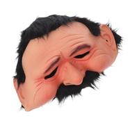 TOYANDONA Realistic Elderly Cosplay Prop Latex Face Mask with Wrinkles for Halloween and Carnival Parties Lightweight Breathable Half-face Old Man Headgear for Adults