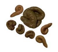 TOYANDONA Realistic Fake Poop Set, 7pcs Plastic Poop Prop for April Fools’ Pranks and Halloween, Lifelike Poopy Playtime Novelty for Party Mischief and Joke Supplies