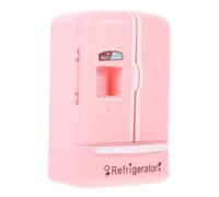 TOYANDONA Realistic Mini Refrigerator for Dollhouse Appliance with Double Doors Educational Play Fridge for Creativity and Imagination Development for Miniature Collectors and Role Playing