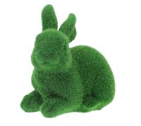 TOYANDONA Realistic Moss Bunny Garden Statue Resin Flocked Rabbit Ornament for Outdoor Lawn and Flower Bed Decoration Charming Miniature Landscape Sculpture Rabbit Lovers