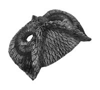 TOYANDONA Realistic Owl Mask for Adults Lightweight 3d Soft Pu Half Face Contoured Animal Mask Suitable for Costume Sessions and Photo Events in Silver