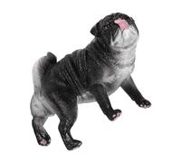 TOYANDONA Realistic Pug Dog Figurine Craft Decorative Statue for Home Office Desk Stable Standing Puppy Model for Animal Lovers and Garden Decor
