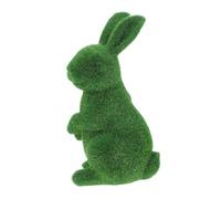 TOYANDONA Realistic Resin Flocked Moss Bunny Statue for Garden Lawn Decor Cute Rabbit Figurine Ornament for Outdoor Patio Window Display Durable and Lifelike Moss Decor Rabbit Sculpture