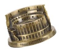 TOYANDONA Realistic Rome Colosseum Model Sculpture Handmade Metal Ancient Roman Architecture Ornament for Home Desk Decor Craft Elegant European Historical Souvenir for Banquet and Wedding