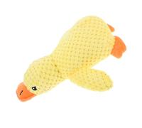 TOYANDONA Realistic Yellow Plush Squeaky Chew for Puppies Interactive Soft Stuffed Animal for Indoor Outdoor Play Safe Material Pet for Healthy Teeth and Active Dogs