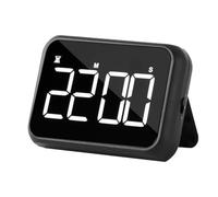 TOYANDONA Rechargeable Digital Kitchen Timer with Large LED Display Portable Cooking and Baking Reminder for Students Lightweight Electronic Countdown Clock for Home Office and Classroom Use