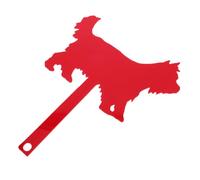 TOYANDONA Red Acrylic Mailbox Flag with Christmas Tree and Skiing Dog Design Replacement Decorative Mailbox Sign for Holiday Decor Fit for Various Styles