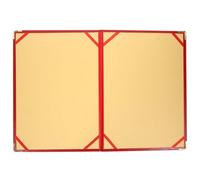 TOYANDONA Red Document Organizer Binder for Proposals and Business Notes, Convenient Portfolio Folder with Paper and Iron Material, for Organizing Cards and Pens on Desk