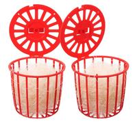TOYANDONA Red Hanging Bird Nest Basket with Natural Jute Rope 2pcs Parakeet and Canary Nesting Bowls for Cage Breeding and Hatching Bird House Accessory