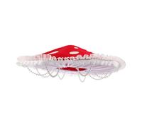 TOYANDONA Red Mushroom Cap with Elegant Pearl Charm Unique Cosplay Hat for Adults Party Accessory Cottagecore Costume Headwear for Halloween and Fancy Dress