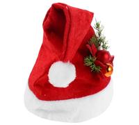 TOYANDONA Red Santa Hat for Adults Christmas Party Caps Festive Polyester Xmas Headwear Quick Dress-up Accessory Photofriendly Traditional Holiday Celebration Party Prop