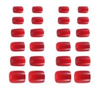 TOYANDONA Red Square Press on Nails 5 Sets with 24 Pieces Each, Ultra-Thin Removable False Nails with Cat Eye Design, Full Cover Jelly Glue Tips for Women’S Holiday and Everyday Wear