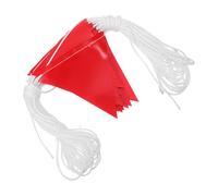 TOYANDONA Red Triangle Pennant Safety Flags 30m High-visibility Outdoor Warning Banner String with Weather-resistant Pvc Material for Construction Sites and Hazardous Area Marking