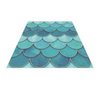 TOYANDONA Removable Mermaid Wall Stickers Fish Scale Self-Adhesive PVC Tiles, 3D Dimensional Pattern for Home Decor and Playroom, Versatile Application Peel and Stick Wall Art Decals