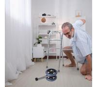 TOYANDONA Replacement Walker Wheels for Seniors 1 Pair Stainless Steel Dual-Row Silent Mobility Caster Wheels, Practical Heavy-Duty Walker Parts for Elderly Walking Aid