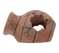 TOYANDONA Reptile Cave Hideout for Terrariums, round Desert Landscape Decoration, Vivid Reptile Box Accessory Hiding Place Suitable for Snakes and Small Crawlers