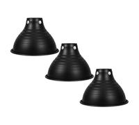 TOYANDONA Reptile Heat Lamp Reflector 3Pcs Replacement Iron Lampshades for Basking Lamp Heating and Reptile Tank Illumination
