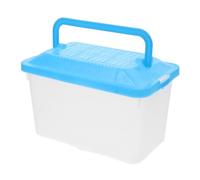 TOYANDONA Reptile Turtle Feeding Box Aquarium Habitat Pet Transport Container Transparent PP Material with Secure Cover for Goldfish and Pets