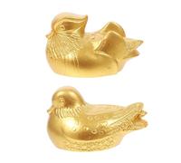 TOYANDONA Resin Duck Figurine Sculpture Romantic Feng Shui Ornament for Wedding Home Office Decor for Couples Craft Statue