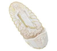 TOYANDONA Resin Holy Water Font Wall Hanging Decor with Our Lady of Guadalupe for Catholic Home Entrance Religious Symbolism for Church and First Communion Sacred Faith Accent for Living