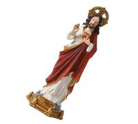 TOYANDONA Resin Jesus Statue Ornament Lightweight Sacred Christian Figurine Desktop Decoration for Church Home Office Shelf Display