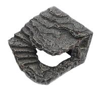 TOYANDONA Resin Reptile Hide Cave Large Habitat Decor for Snakes Turtles Geckos Naturalistic Multi-species Shelter Enrichment Lizard Climbing Hideout for Terrariums