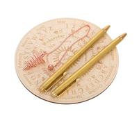 TOYANDONA Retractable Copper Dowsing Rods and Pendulum Board Set with Divination Mat for Gold Finding and Spiritual Rituals