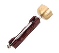 TOYANDONA Retractable Copper Prayer Bell with Automatic Extendable Handle Lightweight Handheld Chinese Musical Instrument for Temple Rituals Meditation and Spiritual Cleansing