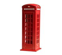 TOYANDONA Retro British Telephone Booth Piggy Bank Vintage Metal Money Box Ornament for Home Decor for Boys and Girls and Adults Savings