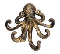 TOYANDONA Retro Cast Iron Octopus Key Hanger Wall Mounted Hook with Vintage Rustic Copper Finish for Home Bedroom Bathroom Kitchen Sturdy Decorative Organizer for Keys Bags Towels and
