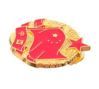 TOYANDONA Retro Five-star Red Flag Brooch Pin Patriotic Lapel Badge for Clothes Backpacks Hats National Flag Accessory for Independence Day Celebration