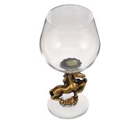 TOYANDONA Retro Holy Grail Wine Glass Horse Design Stemmed Drinking Goblet Medieval Style Party Tabletop Decorative Glassware