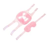 TOYANDONA Reusable Cooling Gel Face Mask Set Eye Mask for Cold Therapy Soft Gel Ice Pack for Facial Relaxation and Puffiness Relief for Sleeping and Spa Use