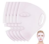 TOYANDONA Reusable Designed to Prevent Evaporation and Enhance Skincare Moisturizing Silicone 5 Pcs in Pink Face Mask Covers Washable Sheet Mask Holders