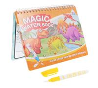 TOYANDONA Reusable Dinosaur Water Graffiti Book with Invisible Ink Pen for Preschool Learning and Creative Painting Interactive Educational Drawing Activity for Boys