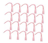 TOYANDONA Reusable Produce Mesh Bags 60cm Red Thickened Nylon Net Fruit Net Bag for Vegetable Storage Suitable for Kitchen and Travel 100pcs with Large Clips