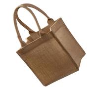 TOYANDONA Reusable Small Jute Burlap Tote Bag with Handles Laminated Grocery Shopping Bag Multipurpose DIY Craft for Party and Plant Growing and Breathable Linen Tote