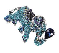 TOYANDONA Rhinestone Elephant Brooch Suit Accessory Decorative Pin for Women Creative Inlaid Design Multi-purpose Clothes Ornament