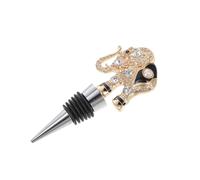 TOYANDONA Rhinestone Elephant Wine Bottle Stopper Decorative Alloy Cork Plug for Olive Oil Bottles and Wine Unique Adorable Design Easy to Use Standard Gift for Family Gatherings and Friends