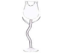 TOYANDONA Rose Flower Red Wine Glass with Twisted Stem and Solid Base | Glass, Rose Shaped Rim, Decorative Party Piece for Gatherings, Easy to Clean and Giftable