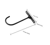 TOYANDONA Rotatable Under Cabinet Banana Holder Metal Hook for Kitchen Ceiling Mount Space-Saving Fruit Hanger with Sleek Black Finish Preserves Freshness and Extends Shelf Life for Bananas
