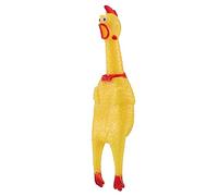 TOYANDONA Rubber Squawking Chicken Toy - Hilarious Squeeze Toy for Pets and Kids, 11.79 Inch Yellow Screaming Chicken for and Fun