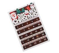 TOYANDONA Rustic Wooden Christmas Countdown Advent Calendar 25 Days with Movable Mini Wreath Wooden Ring Farmhouse Holiday Decoration for Home Celebration