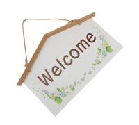 TOYANDONA Rustic Wooden Welcome Sign Front Door Hanging Decor with Bold Lettering Versatile Farmhouse Wall Art Ornament for Porch Shop Entrance Party Decorations and Wedding Ambiance
